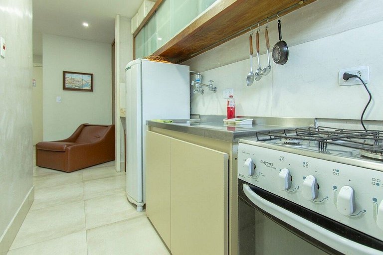 Flat Praia de Copacabana - 2 quartos garagem terraço panorâm