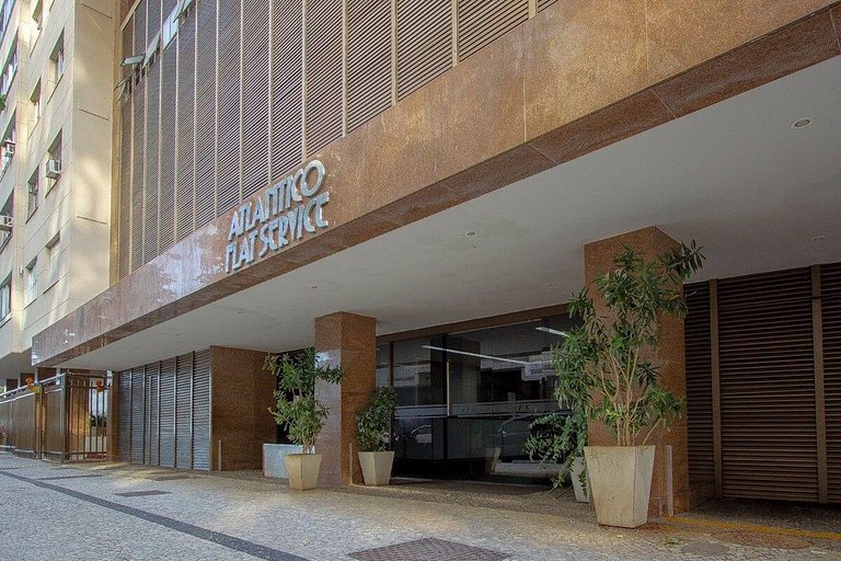 Flat Praia de Copacabana - 2 quartos garagem terraço panorâm