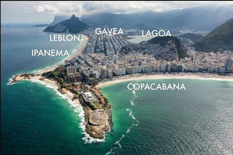 Flat Praia de Copacabana e Ipanema - Piscina Sauna Academia