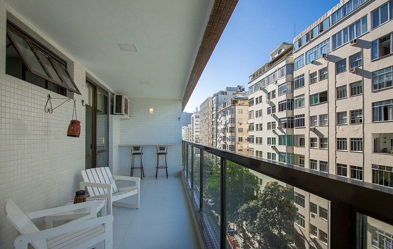Flat Praia de Copacabana - Varanda Vista Mar Garagem - Pé na