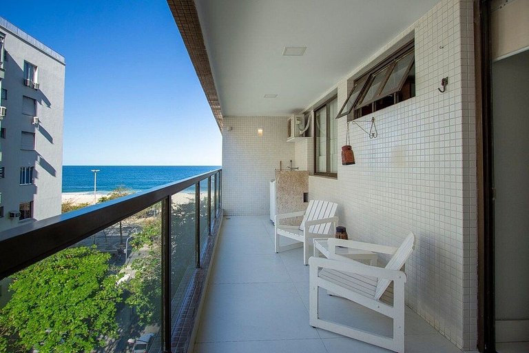 Flat Praia de Copacabana - Varanda Vista Mar Garagem - Pé na