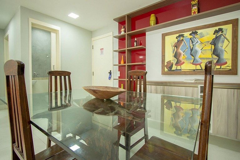 Flat Praia de Copacabana - Varanda Vista Mar Garagem - Pé na