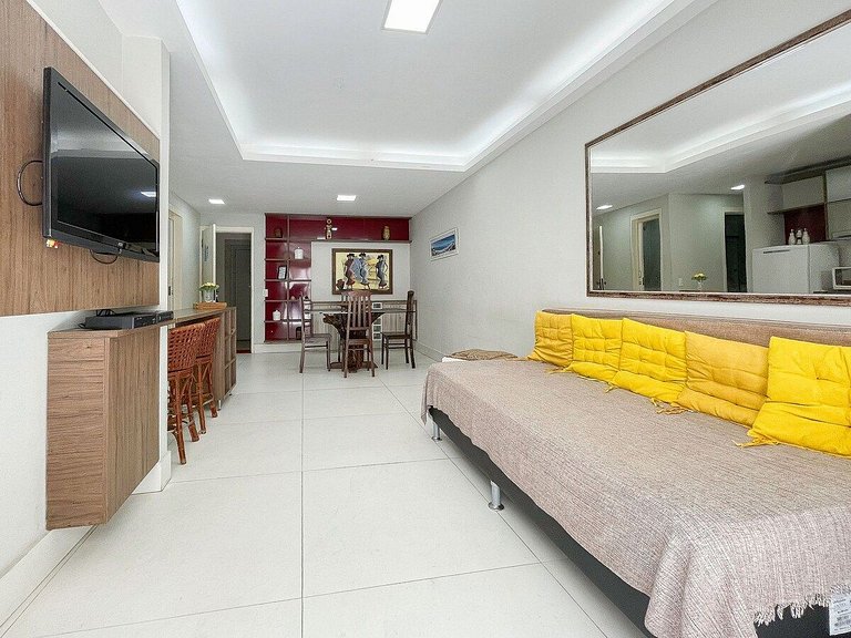 Flat Praia de Copacabana - Varanda Vista Mar Garagem - Pé na