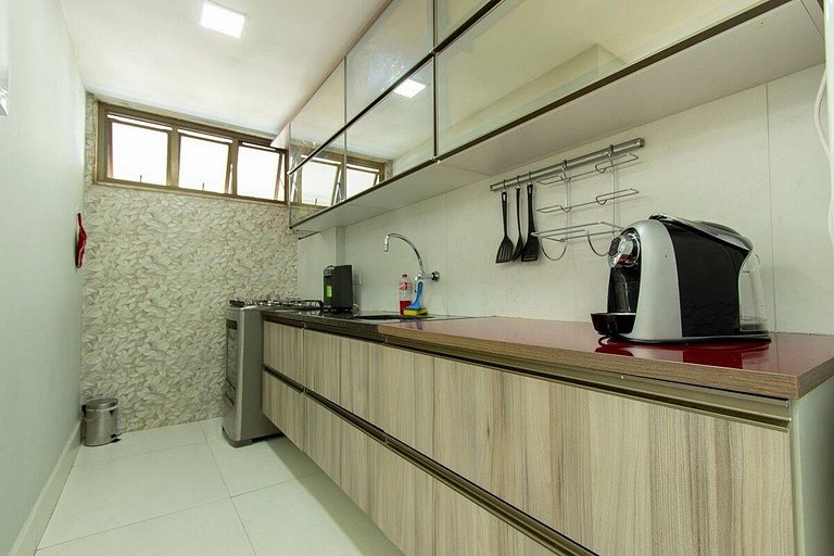 Flat Praia de Copacabana - Varanda Vista Mar Garagem - Pé na