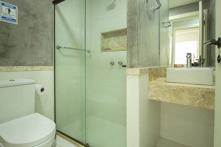 Flat Praia de Copacabana - Varanda Vista Mar Garagem - Pé na