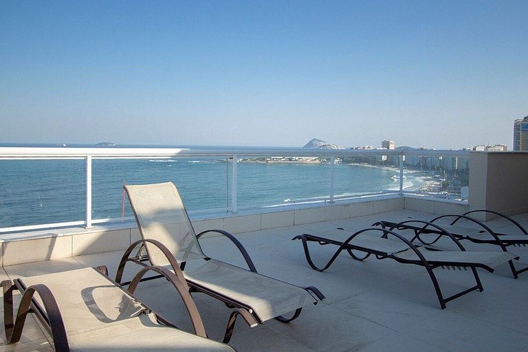 Flat Praia de Copacabana - Varanda Vista Mar Garagem - Pé na