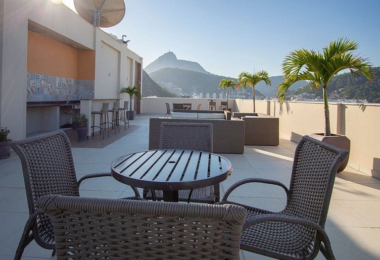 Flat Praia de Copacabana - Varanda Vista Mar Garagem - Pé na
