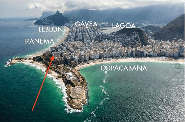 Flat Praia de Copacabana Ipanema - Piscina Sauna Academia Wo