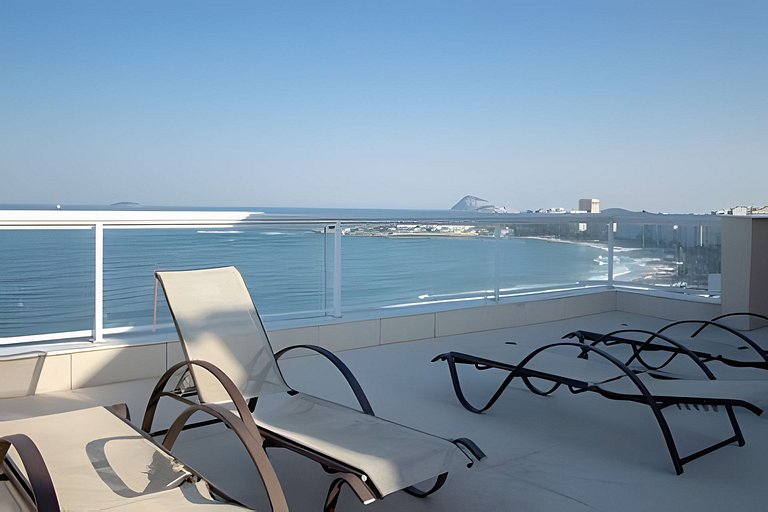 Flat Praia de Copacabana - 2 quartos Varanda Vista mar e Gar