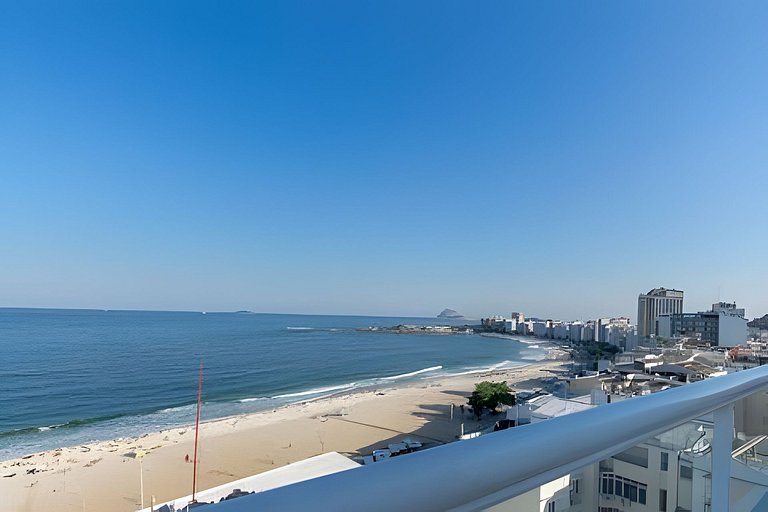Flat Praia de Copacabana - 2 quartos Varanda Vista mar e Gar