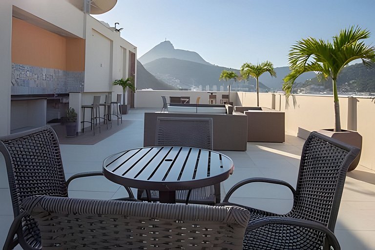 Flat Praia de Copacabana - 2 quartos Varanda Vista mar e Gar