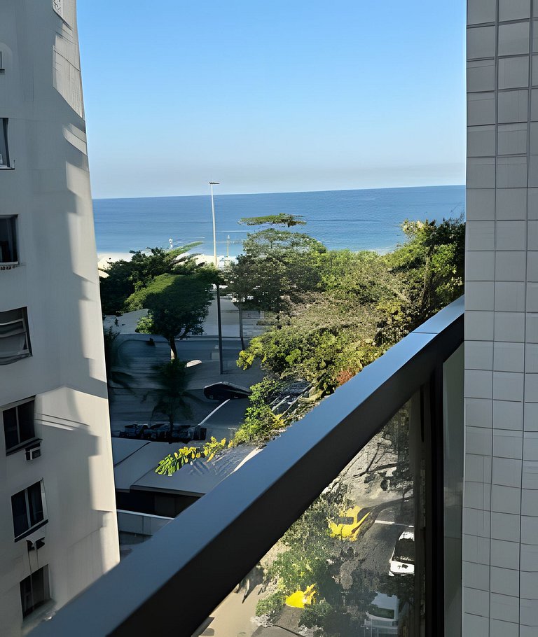Flat Praia de Copacabana - 2 quartos Varanda Vista mar e Gar