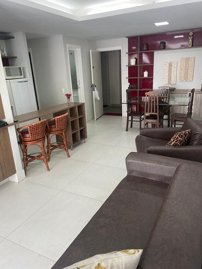 Flat Praia de Copacabana - Varanda Vista Mar Garagem - Pé na